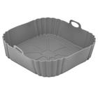 Forma De Silicone Para Air Fryer Reutilizável Antiaderente Com Alça