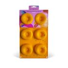 Forma de silicone para bolinho donuts - oikos laranja