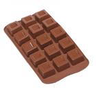 Forma de Silicone para Chocolates e Bombons Formato Quadrado 15 Cavidades  Unicasa 
