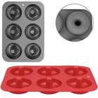 Forma De Silicone Para Donuts Com 6 Cavidades 26X18X3,5Cm