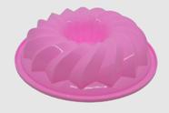 Forma De Silicone Para Pudim 25cm Rosa