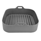 Forma de Silicone Quadrada P/ Air Fryer Cinza 16x5cm