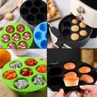 Forma de Silicone Redonda de Cupcake Para Air Fryer Com 7 Cavidades