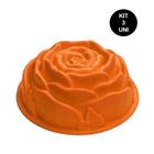 Forma de Silicone Rosa Flor Bolo Torta Doce Antiaderente Assadeira Sobremesa Cozinha Kit 3 Uni