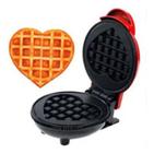 Forma De Waffle Formato Coração Mini Elétrico Maquina