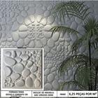 Forma Gesso 3d Pedra Seixo 40x40cm Abs 2mm Molde Para Gesso/cimento/concreto IN662