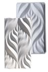Forma Gesso/Cimento 3D Mosaico Folha 42x29 - ABS Branco