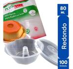 Forma Mini Pudim C/tampa Forneável 80ml C/100unds - plastilania