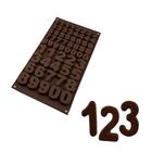 Forma Molde Silicone Chocolate Números Confeitar Silikomart