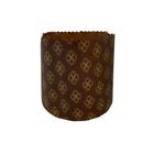 Forma Panetone 100g - Marrom Decorada com Trevos - 10 unidades - Ultrafest - Rizzo