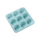 Forma para bolinhos de Silicone 9 cavidades Azul claro - Cromus