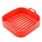 Forma Quadrada de Silicone P/ Airfryer Vermelho 20x20xA7cm - Lyor