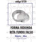 Forma redonda alta fundo falso 25x10 em alumínio - Ateliê dos cortadores