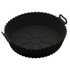 Forma Redonda de Silicone para Air Fryer Preta 19cm x 8,5cm Lyor