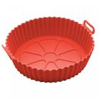 Forma Redonda de Silicone para Air Fryer Vermelha 19cm x 6,5cm - Lyor