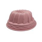 Forma Silicone Bolo Vazada Redonda Furo Decorada Rosa - Coisaria