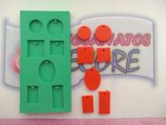 Forma Silicone Sabonete Resina 133 - Pingente Formas Geométricas 7 cav