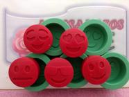 Forma Silicone Sabonete Resina 56 - Kit 5 Emojis - Decore Artesanatos SP