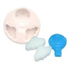 Forma Silicone Sabonete Resina 67 - Balão e Nuvem 3 cav - Decore Artesanatos SP