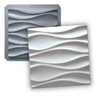 Formas De Gesso 3d/cimento Abs 1 Mm Resistente revestimento de parede Ondas 30x30cm