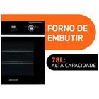 Forno de Embutir a Gás Brastemp 78 Litros Preto com Grill e Timer Touch - BOA84AE