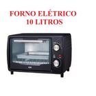 Forno Elétrico 10 LITROS Bak 1000w Bancada Timer 250 Graus