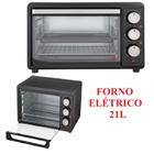 Forno Elétrico Bak 21 Litros 1380W Bancada Master Desligamento Automático ,Aquece, Doura E Tosta