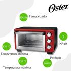 Forno Elétrico Convection Cook Oster TSSTTV7118R 18L Vermelho - 220V