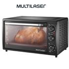 Forno elétrico multilaser 46l 127v-1500w com 3 funções seletor de temperatura e time preto ce025