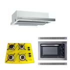 Forno Embutir 45L Depurador Embutir Cooktop Amarelo Safanelli