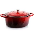 Forno holandês Crock-Pot Artisan Ferro fundido esmaltado 7L vermelho escarlate