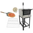 Forno Industrial a Gás Lastro Inox Fir60g Com Grade Extra Venâncio, pá Para Pizza Tramontina e Kit Gás