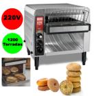 Forno Torradeira Esteira 220V Profissional 1200 Fatias Cozinha Industrial Cafe da Manha Hotel Pousada Restaurante Hostel Fast Food Coffee Break Lancho