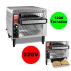 Forno Torradeira Esteira Profissional 1200 Fatias Cozinha Industrial Fast Food Cafe da Manha Hotel Pousada Hostel Coffee Break Buffet Padaria Restaura