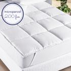 Forro de Colchão King Pillow Top Fofinho Super Macio Confortavel Branco Micropercal 200 Fios