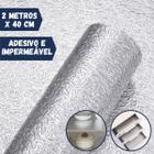 Forro Protetor Adesivo para Cozinha Armários Gavetas Manta Impermeável Alumínio 2mx40cm - Universal Vendas