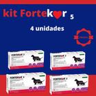 Fortekor 5 Caes e Gatos Novartis - Combo 4 Unidades