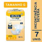 Fralda Adulto Derma Plus Tamanho G 7 Unidades Bigfral