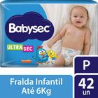 Fralda Babysec Galinha Pintadinha Ultrasec Mega Tamanho P 42 unidades