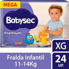 Fralda Babysec Premium Tamanho XG Pacote Mega com 24 Unidades Descartáveis