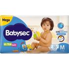 Fralda Babysec Ultrasec Mega M com 38 unidades - 5 a 9,5kg