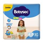 Fralda Babysec Ultrasec Tamanho XG Pacote Jumbo 20 Fraldas Descartáveis