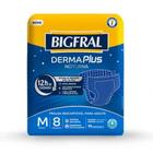 Fralda Bigfral Derma Plus Noturna Descartável Adulto 8 un M