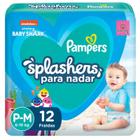 Fralda de Piscina Infantil Pampers Splashers P/M com 12 unidades