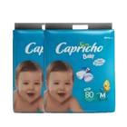 Fralda Descartavel Capricho Baby Mega 2 Pacotes Tamanho M Com 160 Unidades