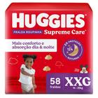 Fralda Descartável Huggies Supreme Care Roupinha Bag XXG 58 Unidades
