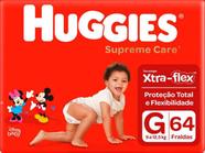 Fralda Descartável Infantil Bebê Huggies Supreme Care Turma da Monica Tamanho G com 64 Unidades