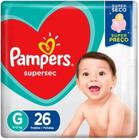 Fralda descartável infantil Pampers Supersec G com 26 unidades