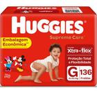 Fralda Descartável Infantil Supreme Care G Huggies Pacote com 136 Unidades