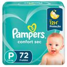 Fralda Descartável Pampers Confort Sec Super P 72 Unidades